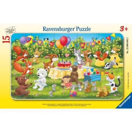 Ravensburger - Puzzle tip rama petrecerea aniversara a animalutelor 15 piese Ravensburger - 1